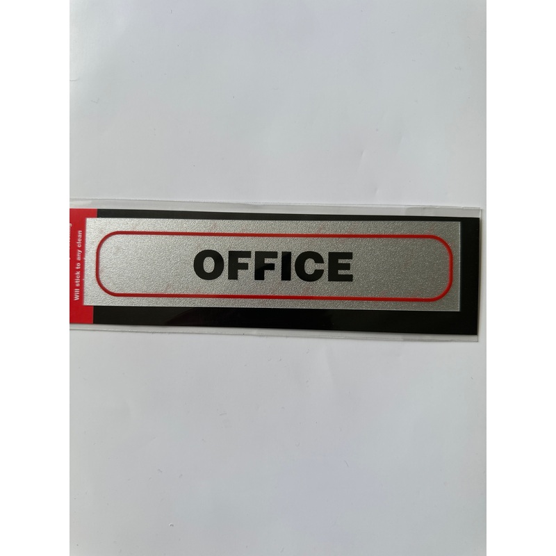 Rosebud Brushed Metallic Horizontal Sign – OFFICE
