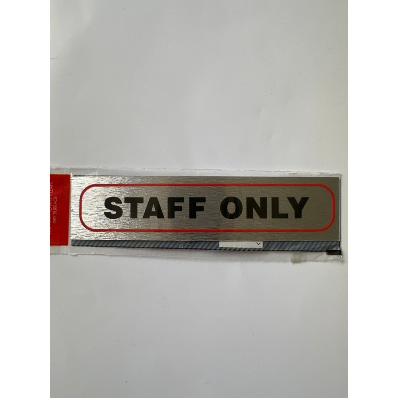 Rosebud Brushed Metallic Horizontal Sign – STAFF ONLY