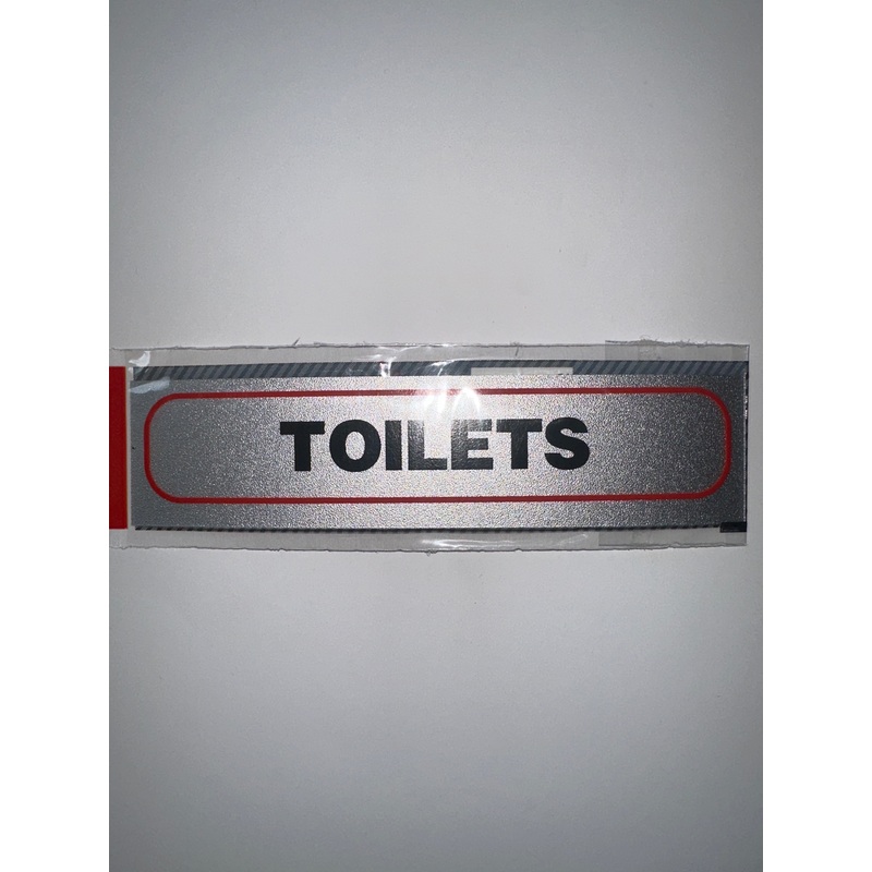 Rosebud High-Quality Brushed Metallic Sticker – TOILETS
