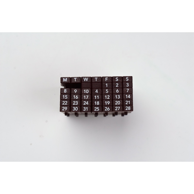 Shachihata Perpetual Calendar Stamp – English