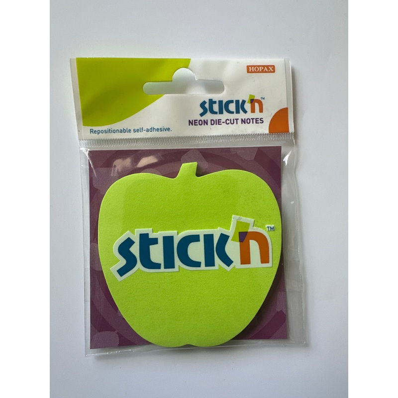 Stickn Neon Die-Cut Notes – Apple Shape