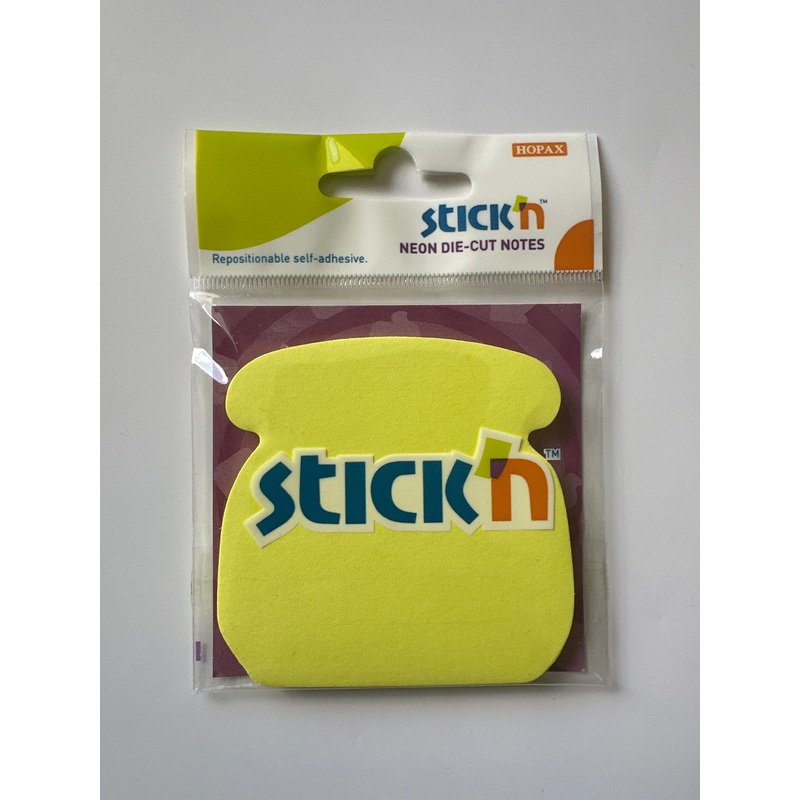 Stickn Neon Die-Cut Notes – Bread Shape