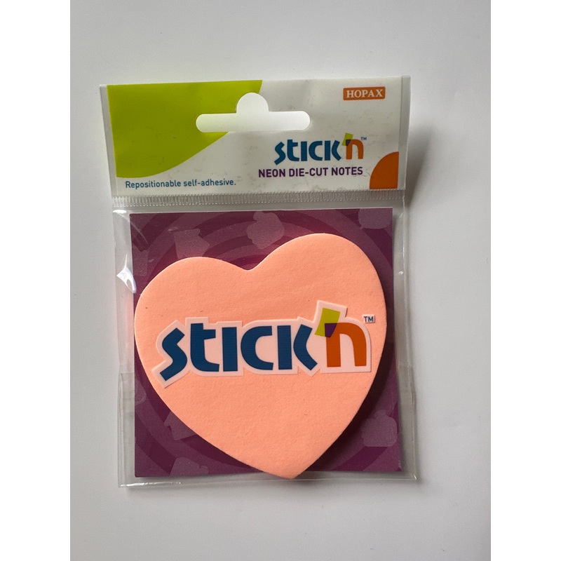 Stickn Neon Die-Cut Notes – Heart Shape