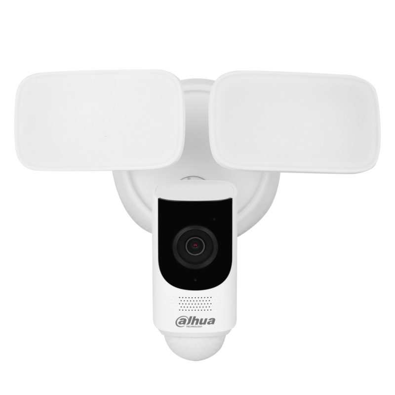 DAHUA 4MP 2-in-1 Outdoor Smart WiFI Security Camera & Outdoor Floodlight. Dual LED Lights. Smart H.264, H.265, Night Vision, Built-in 110dB Siren, IP65, Motion Activated, 2-Way Talk, Mains. White