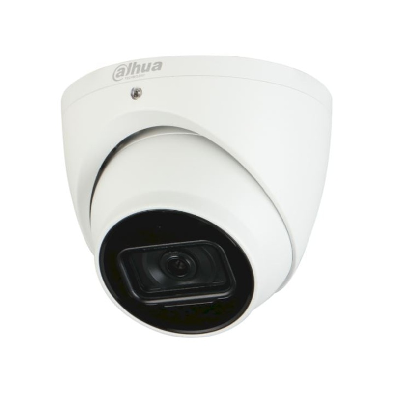 DAHUA 8MP Starlight AI Wizsense Eyeball Camera with 2.8mm Fixed Lens. Supports H.265 & H.264. Up to 30m IR, 2 IR LED”s. Day/ Night, WDR 120dB. IP67. Human/Vehicle AI Detection. Built in Mic. 256G SD