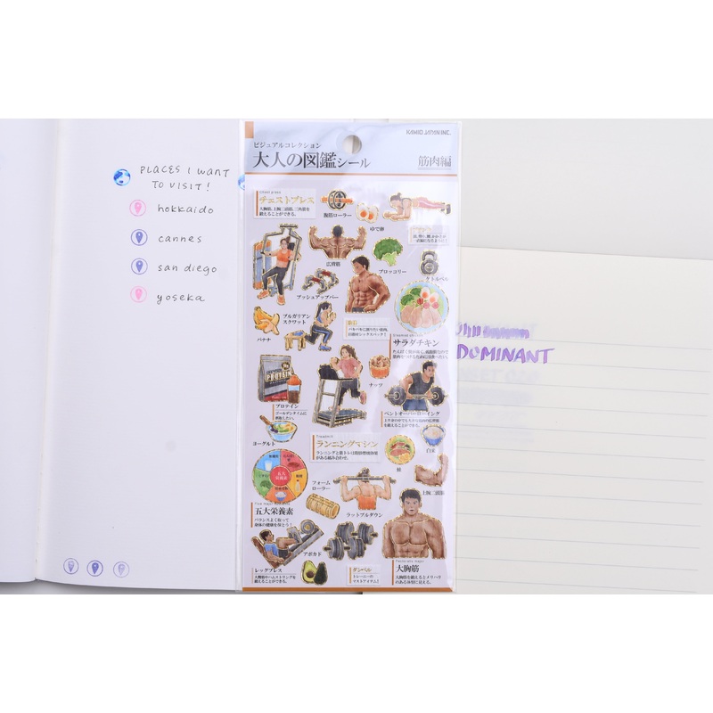 Kamio Illustrated Picture Book Stickers – Muscle