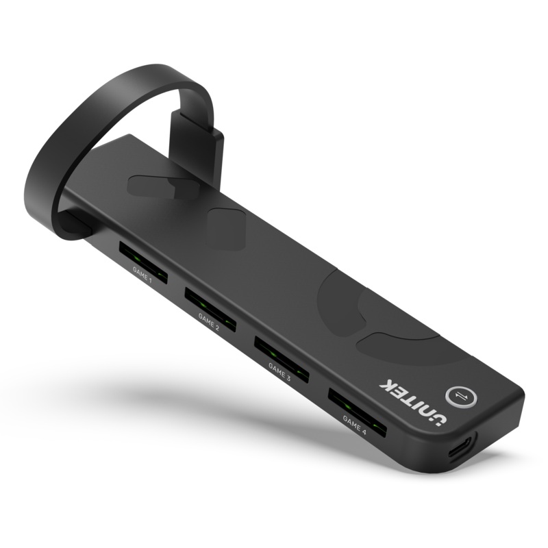 UNITEK Switch 4-in-1 Game Card Reader with 4x Card Reader Slots. One-touch Display/Game Switching. Compact & Lightweight. Plug & Play.