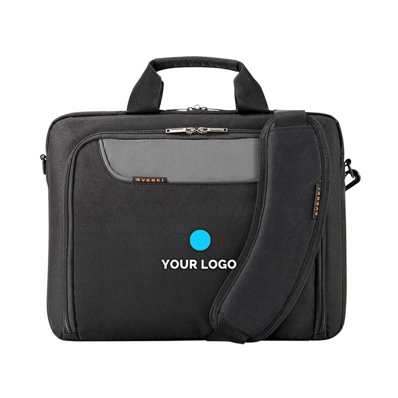 EVERKI Advance Briefcase 16″ with Embroidered Logo. Separate Zippered Accessory Pocket, Front Stash Pocket, Trolley Handle Minimum Order QTY – 15pcs