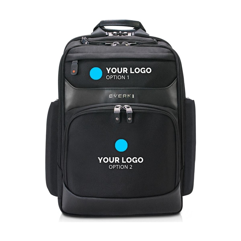 EVERKI Onyx Laptop Backpack with Embroidered Logo. Hard-Shell Quick-Access Sunglass Case. RFID Protection. Lifetime Minimum Order QTY – 15pcs