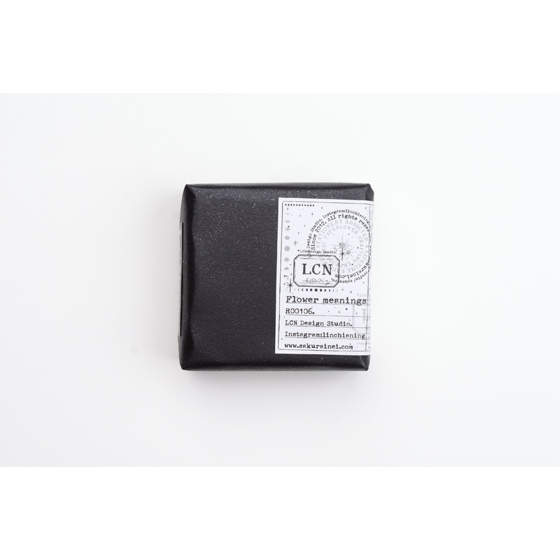 LCN Stationery Rubber Stamp Set – Flower meanings