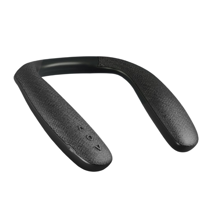 PROMATE 6W Wireless Bluetooth Wearable Neckband Portable Speaker. Built-in 600mAh Battery. Up to 9 Hours Continuous Playback. 2x 3W Speakers. Lightweight Comfortable & Secure Fit. Black Colour.