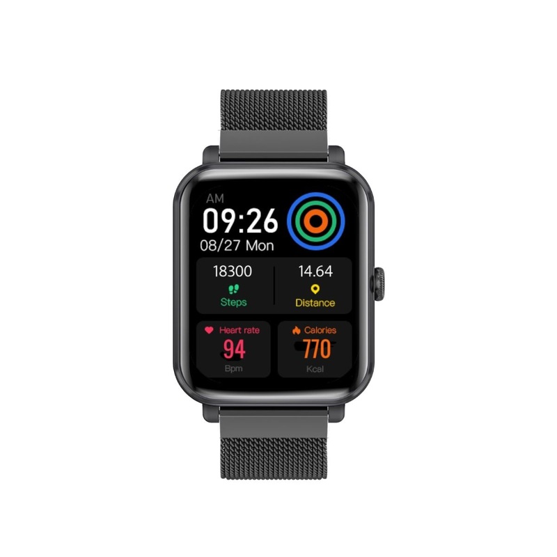 PROMATE IP68 Smart Watch with Fitness Tracker & Media Storage. 1.78″ Hi-Res AMOLED Display. Bluetooth Calling. Up to 20 Days Battery Life. Heart Rate/Step/Sleep Tracker. Find Phone. Alarm. Black