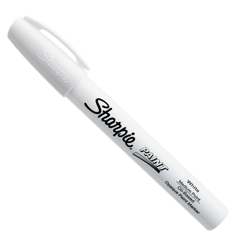 SHARPIE 12-Pack Paint Oil -Based Medium Point White Colour Marker. Pens. Marks on Virtually any Surface Including Metal, Pottery, Wood, Rubber, Glass, Plastic & Stone. Quick Drying. Water Resist