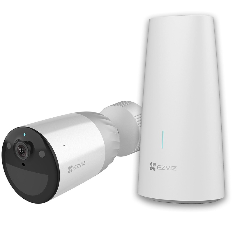 EZVIZ 4MP Single Camera Wire-Free Security Kit. Includes 1x Base Station & 1x BC1 4MP Outdoor Camera with Long-Lasting 12900mAh Rechargeable Battery, Two-Way Talk, JUNE Promo – Includes FREE C1C-B