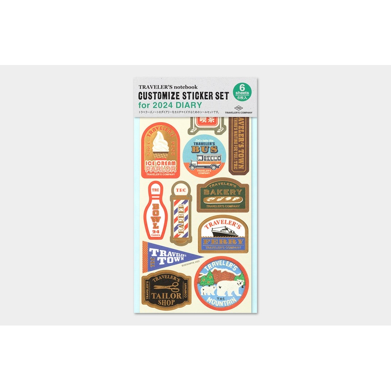 TRAVELER’S Notebook Customized Sticker Set for 2024 Diary
