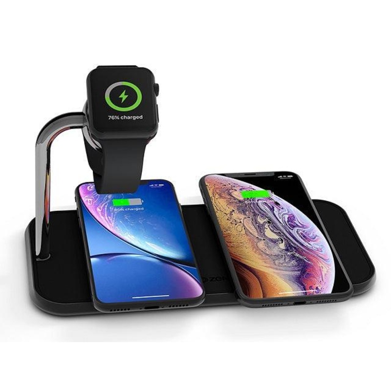 ZENS Aluminium Dual Wireless Charger+Watch 10W 3-1 Chrg