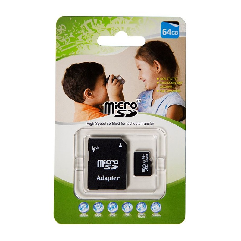 64GB Micro SD High-Speed Certified Flash Card with Adapter. 30MB/Sec. Designed to Meet the High Capacity, HD Audio & Video Requirement for the Latest Digital Cameras, DV Recorders, Mobile Phones, etc