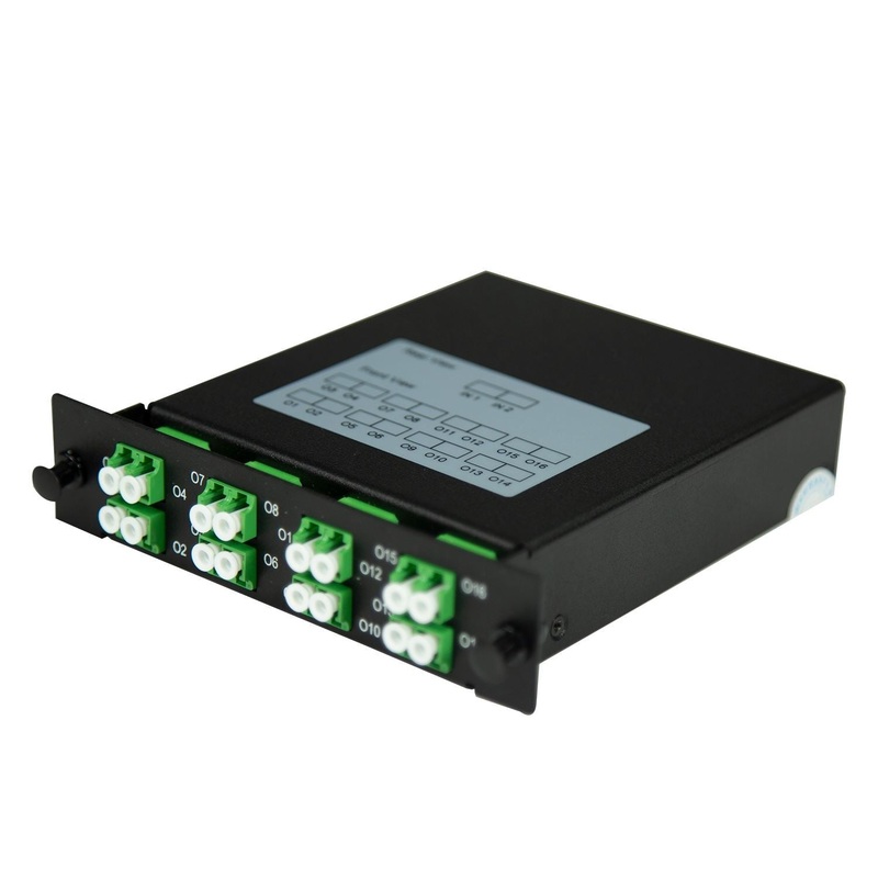 DYNAMIX PLC Fibre Optic 2:16 LC/APC Splitter NON-Cassette Rear Input Module 2x IN & 16x Out. Designed for FTTx Deployments (GPON/BPON/ EPON), CATV,  LAN, PON. *Rear Input Ports