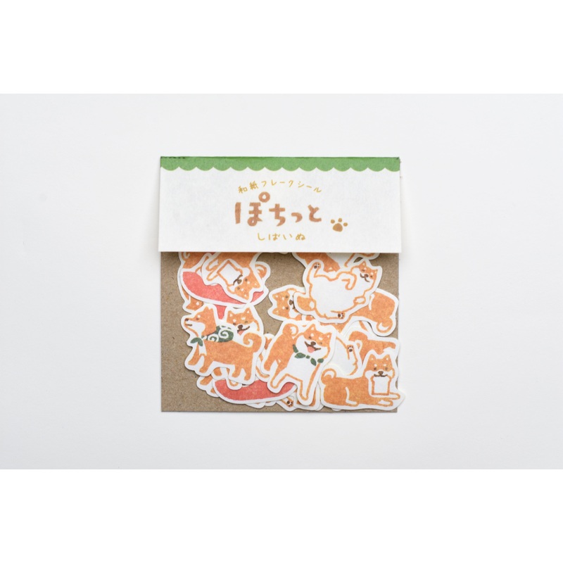 Furukawa Paper “Pochitto” Flake Sticker – Shiba Inu