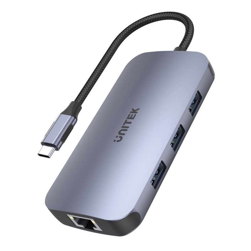 UNITEK 9-in-1 USB 3.1 Multi-Port Hub with USB-C Connector, Includes 3x USB- A Ports,1x USB-C Port,1x HDMI 4k@60Hz Port, Gb Ethernet, SD/Micro SD, Supports 100W PD. JUNE Promo – Includes FREE C137W