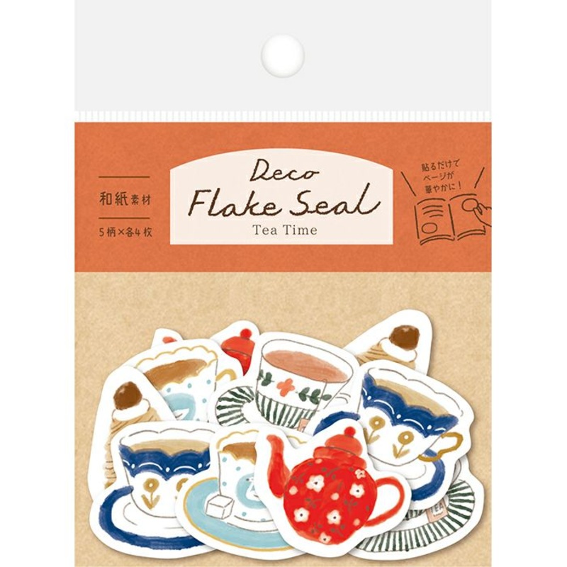 Furukawa Paper Flake Stickers – Tea Time