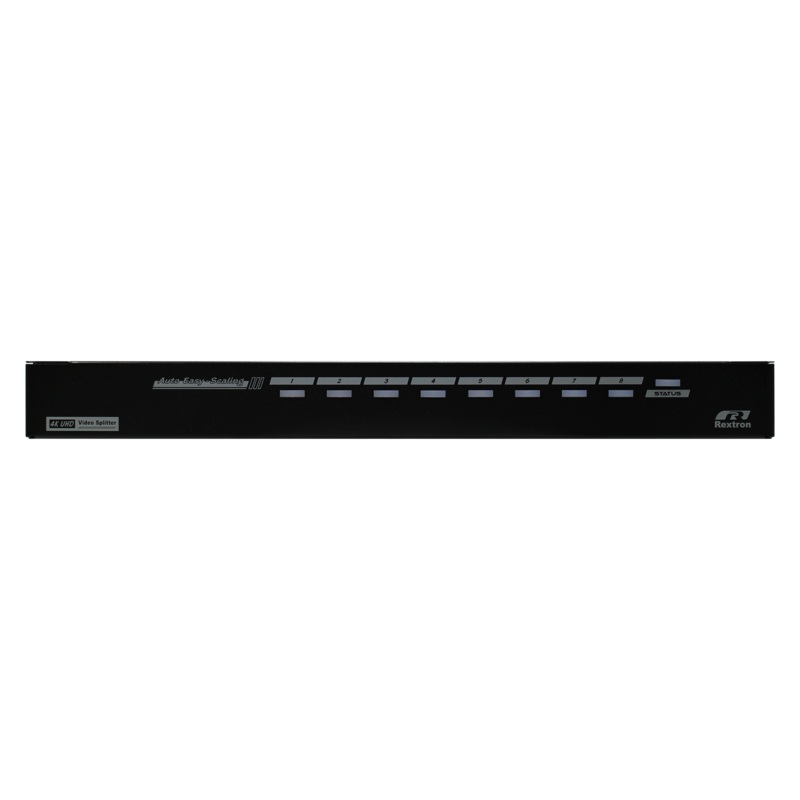 REXTRON 1 in 8 Out HDMI 2.0 Splitter. Supports Ultra-HD Resolution up to 4K@60Hz Max Res: (4096×2160). LED Indicators, Supports EDID, Automatic Power Save, Easy Install.