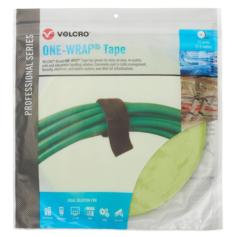 VELCRO One-Wrap Cable Tie. 12.5mm x 22.8m. Designed for easy cable management. Improve airflow, energy & decrease costs. Continuous roll. Easy cut to size. Orange colour