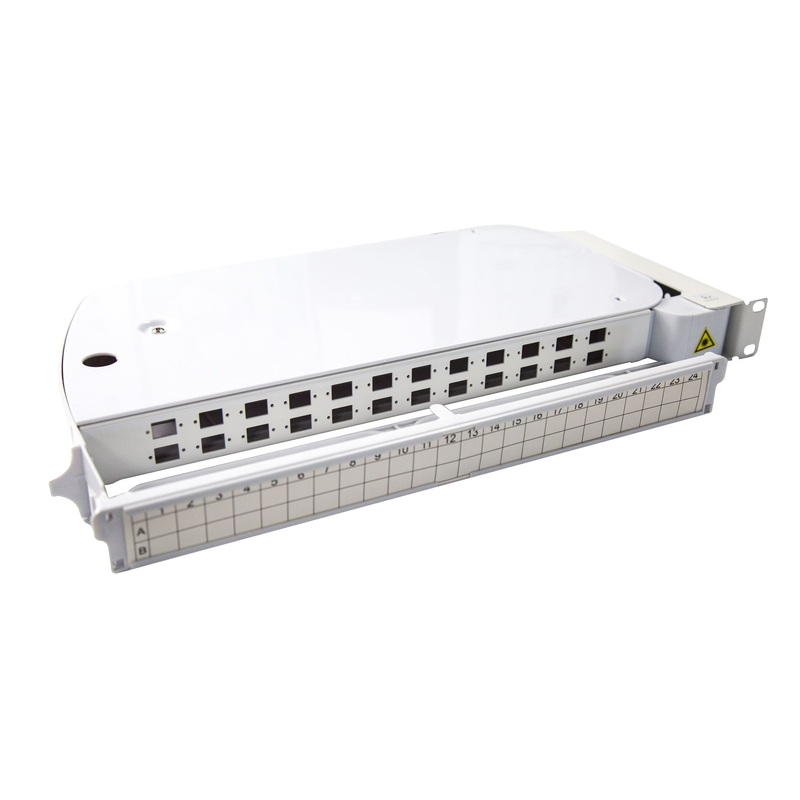 DYNAMIX 1U Rotary 24 Ports SC Simplex, Footprint Unloaded Right Hinge