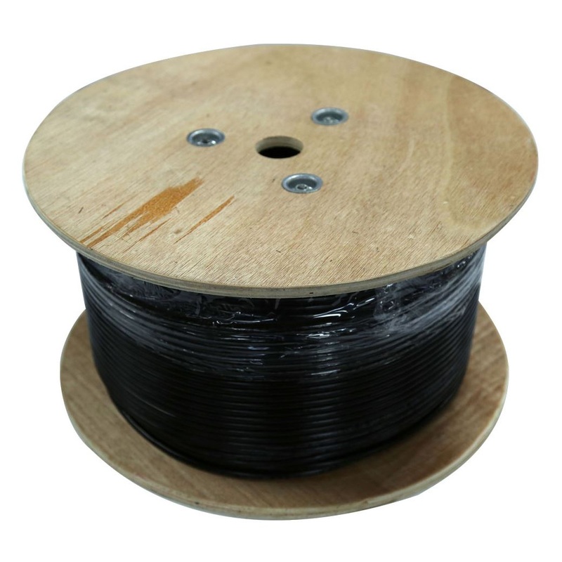 DYNAMIX 305m S/FTP Cat6 23 AWG, 30%TC braid + UV Stabilised PE jacket for outdoor cable.