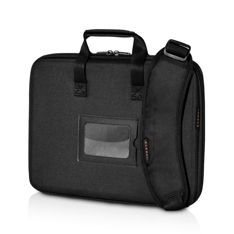 EVERKI EVA Hard Shell 12.5”~14.1”, Laptop case, High Density Memory Foam & Hook & Loop Strap. Leather handles.
