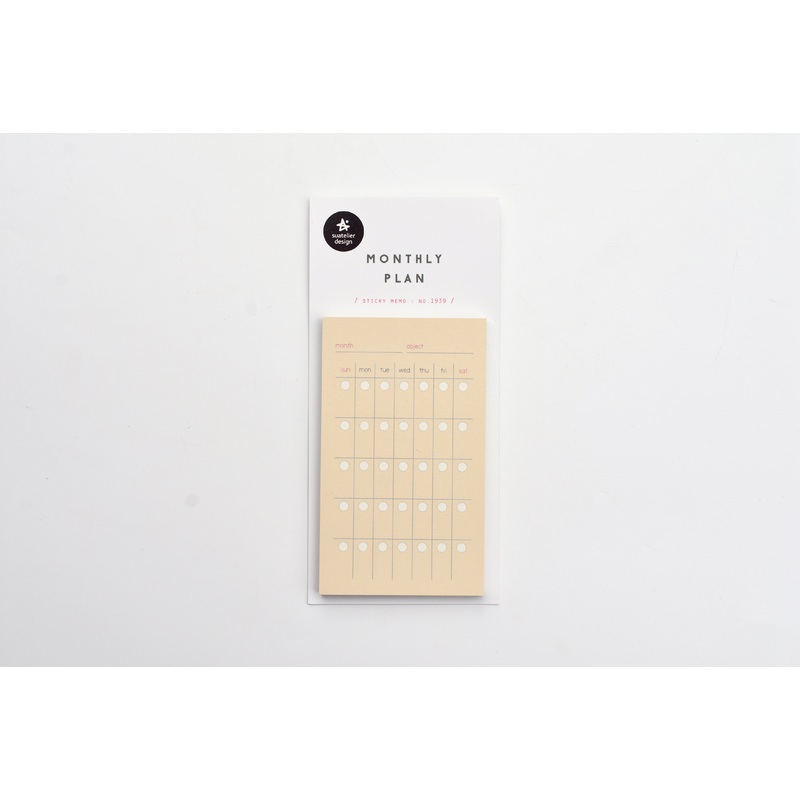 Suatelier – Sticky Memo – Monthly Plan