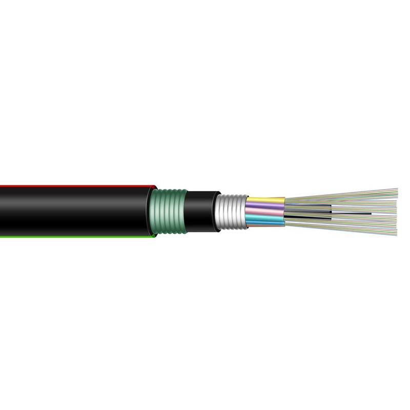 DYNAMIX 1km G.652D 12 Core Single mode Fibre Cable Roll. Outdoor Armoured Direct burial. Black PE Jacket. ** Brought into order only