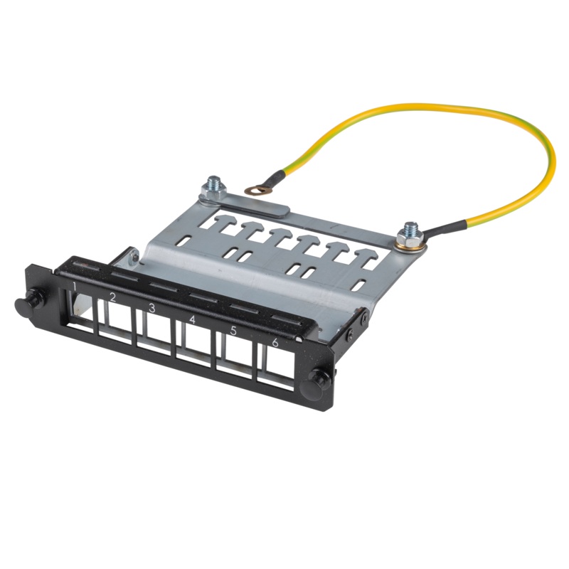 DYNAMIX 6x Port Unloaded Keystone Plate for FPP3PB Fibre Tray