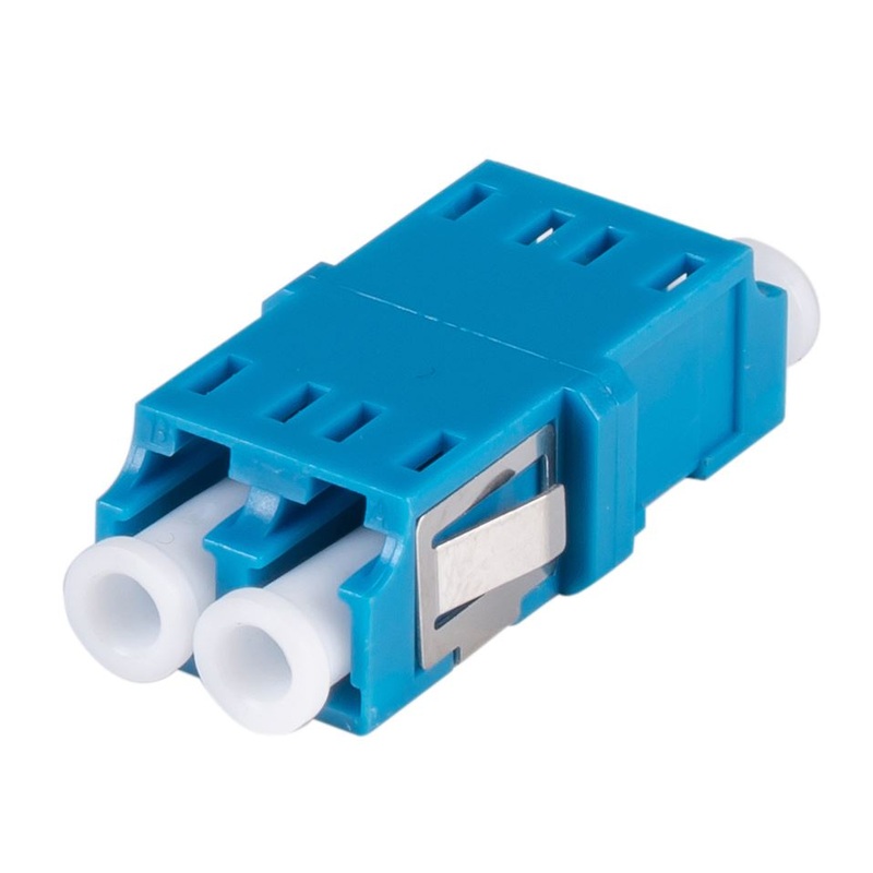 DYNAMIX Flangeless Fibre LC/LC Duplex Single-mode Joiner, Ceramic sleeve, Blue colour