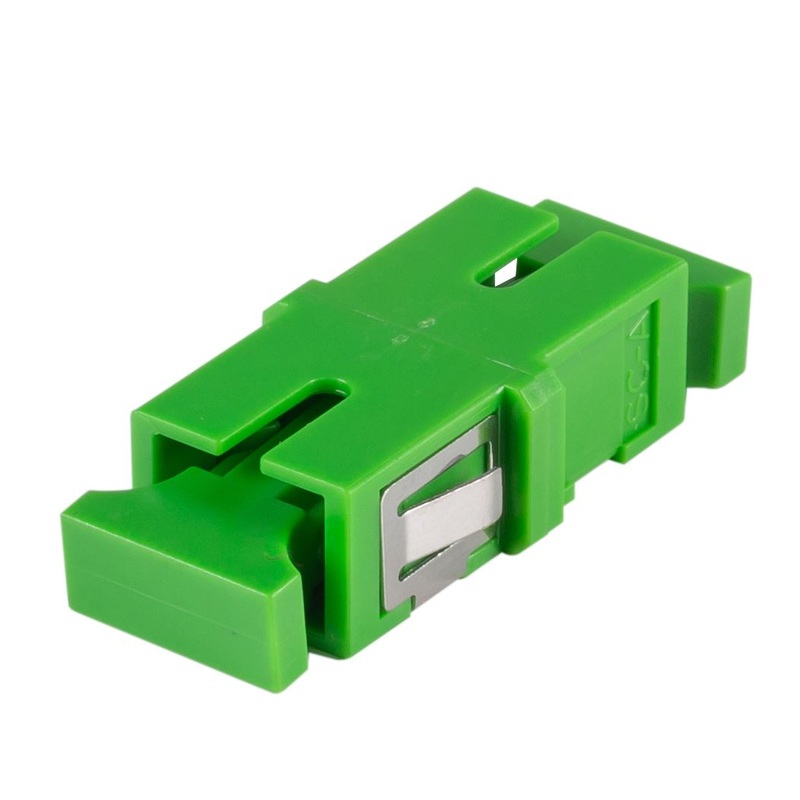 DYNAMIX Flangeless Fibre SC APC/SC APC Simplex Single-mode Joiner, Ceramic sleeve, Green colour