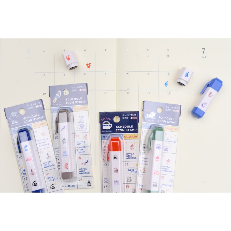 Eric Small Things x SANBY Self-inking Schedule Icon Stamp