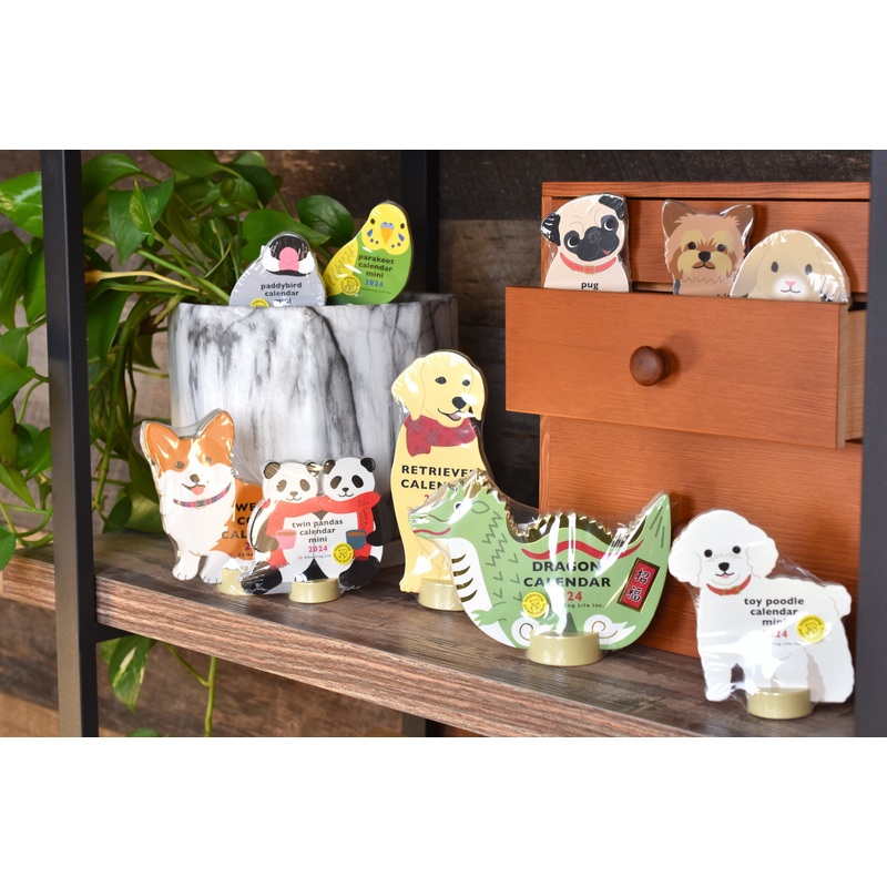 Greeting Life Animal Die-Cut Calendar 2024 – Mini