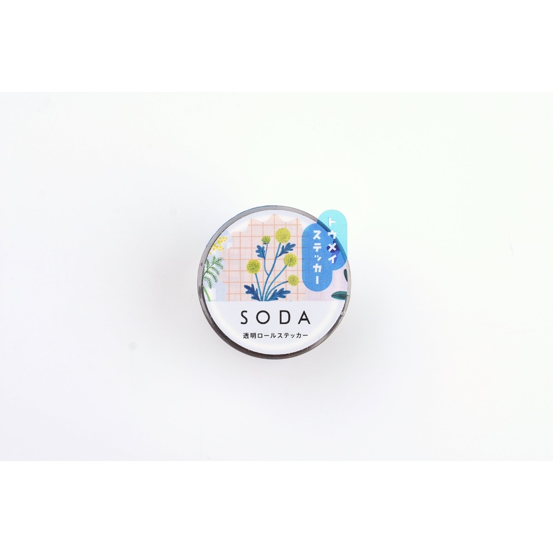 SODA Transparent Masking Tape – Stickers Roll – 30mm – Wildflower