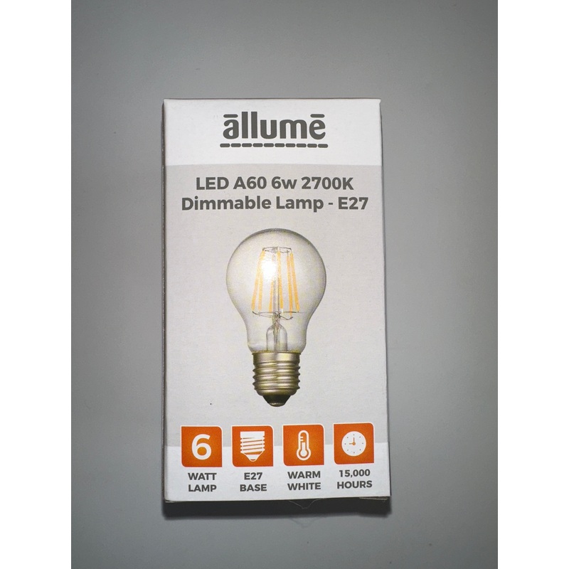 Allume LED A60 6W 2700K Dimmable Lamp – E27/B22