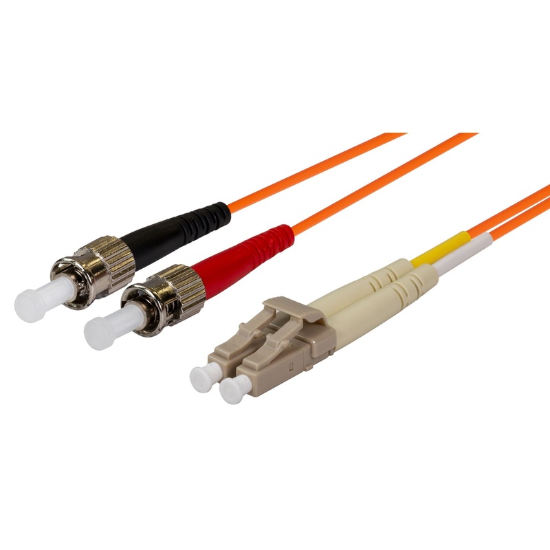 DYNAMIX 10M 62.5u LC/ST OM1 Fibre Lead (Duplex, Multimode) Orange LSZH Jacket