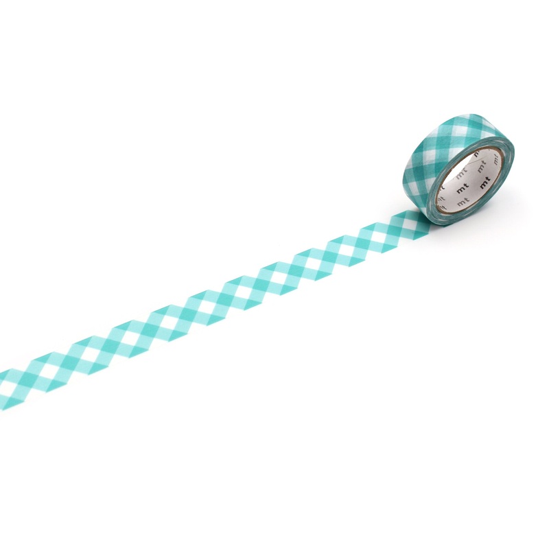 mt Washi Tape – basic – Thick Checkered Green