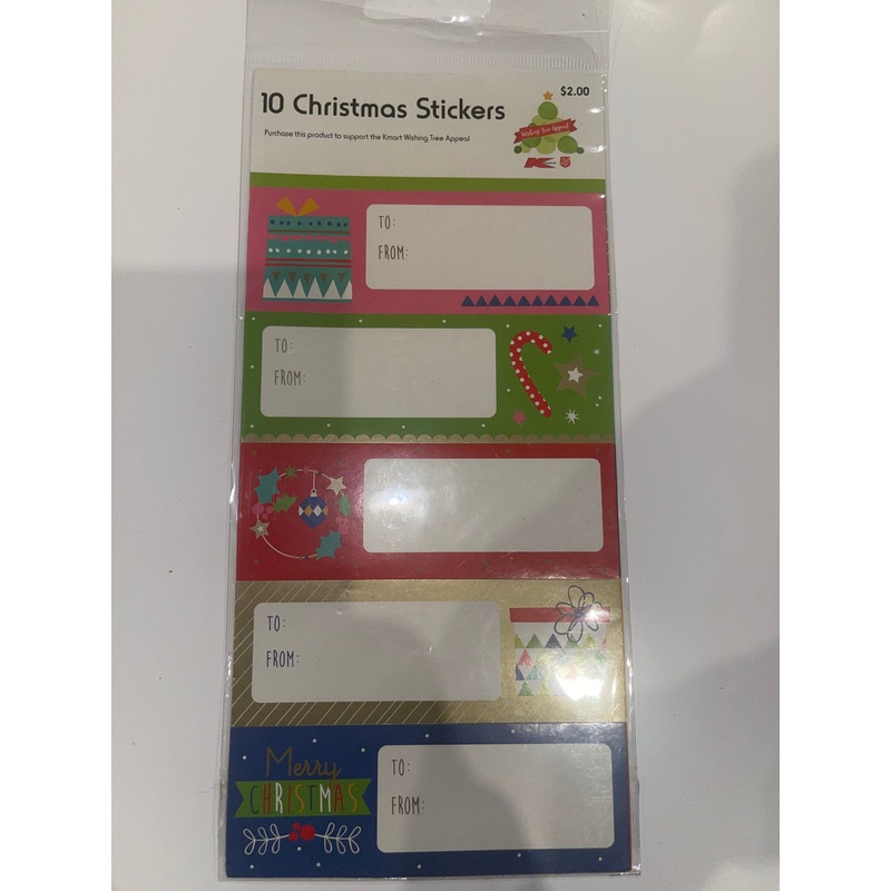 10 Christmas stickers