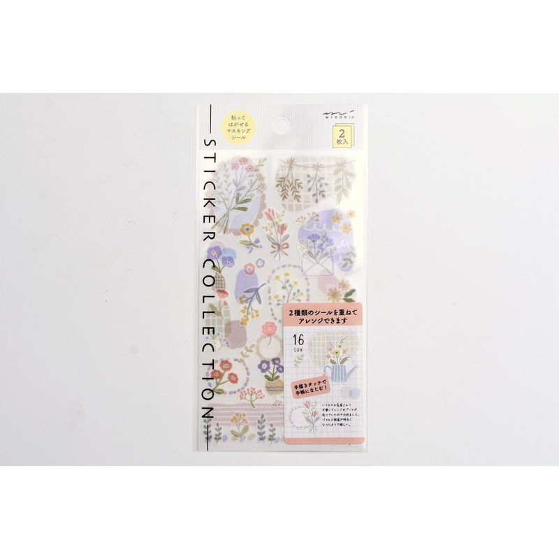 Midori 2 Sheets Planner Sticker – Flowers