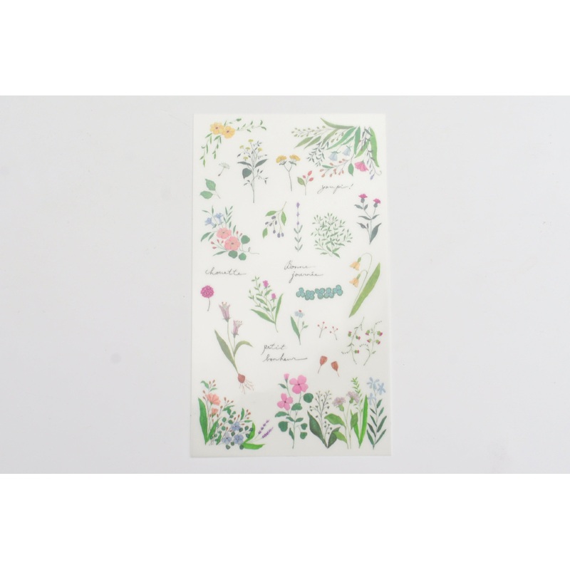 Midori Transfer Stickers for Journaling – Flowering Plants Motifs