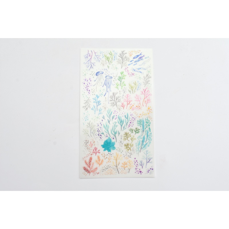 Midori Transfer Stickers for Journaling – Watercolors Sea Motifs