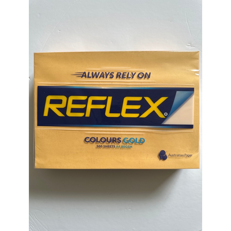 Reflex Colours A4 Paper (80 GSM, 500 Sheets) – Available in Sand, Blue, and Gold
