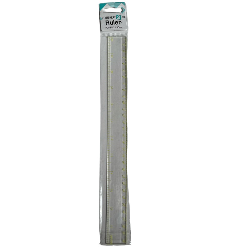 Stationery 2 Go Plastic Ruler (30 cm)
