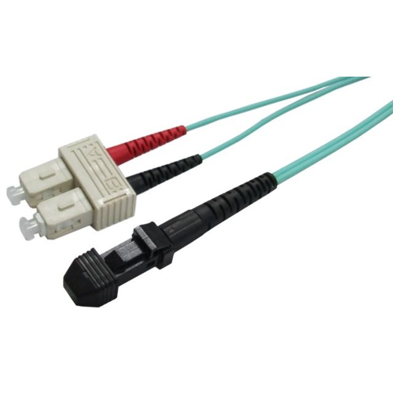 DYNAMIX 0.5M 50u MT-RJ/SC OM3 Fibre Lead (Duplex, Multimode) Aqua LSZH Jacket
