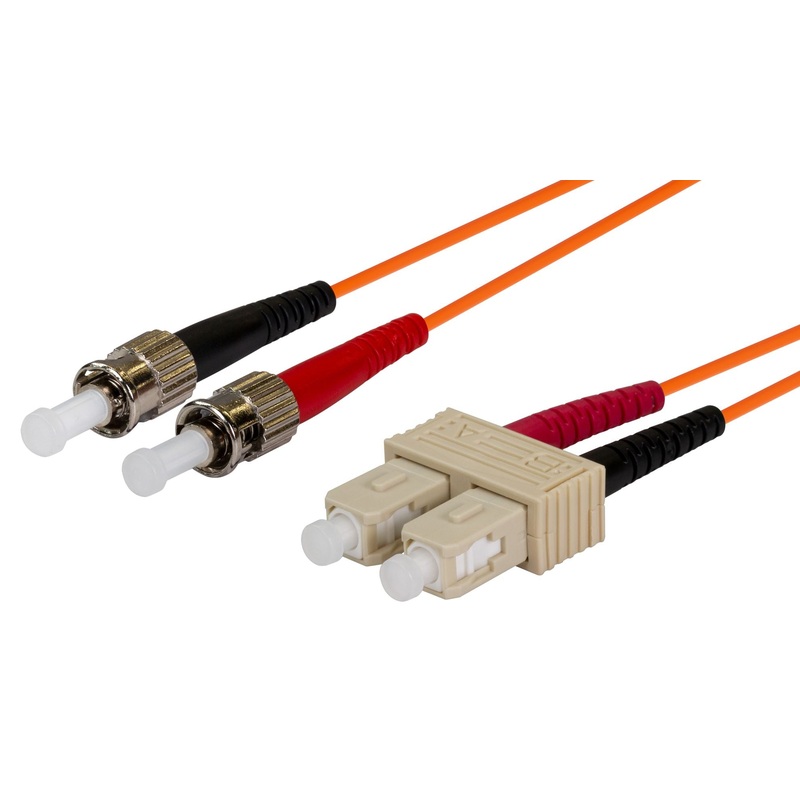DYNAMIX 0.5M 62.5u SC/ST OM1 Fibre Lead (Duplex, Multimode) Orange LSZH Jacket