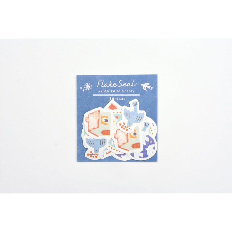 Furukawa Paper Flake Stickers – Sparkle and Bird